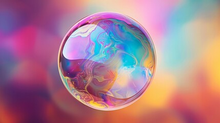 Vibrant Soap Bubble Abstract
