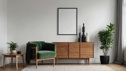 modern living room | modern design living room | empty picture frame 