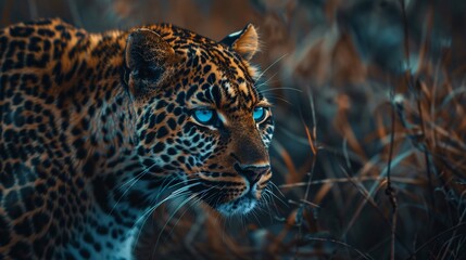 leopard's majestic features