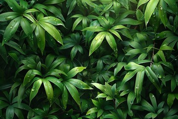 Fototapeta premium The background in the form of dense thickets of green bamboo