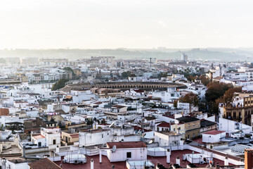 Fototapeta na wymiar The City Skyline of Seville, Spain