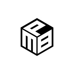 MBP letter logo design with white background in illustrator, vector logo modern alphabet font overlap style. calligraphy designs for logo, Poster, Invitation, etc.