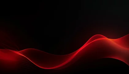 Gordijnen abstract red wave background © gomgom