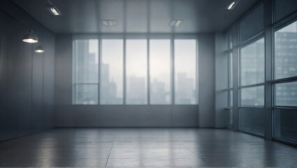 Fototapeta premium interior of a modern office | room with spotlights | corridor in office | room with window veiw