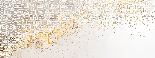 Abstract mosaic background in gray and gold colors