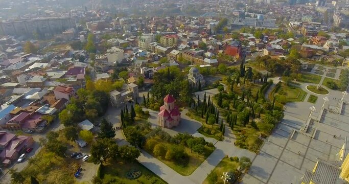 Aerial shot of Tbilisi. Georgia