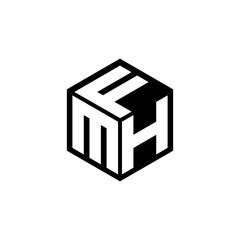 MHF letter logo design with white background in illustrator. Vector logo, calligraphy designs for logo, Poster, Invitation, etc.