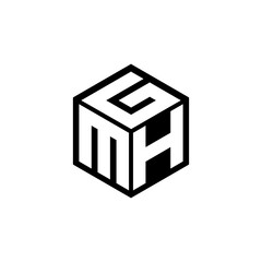 MHG letter logo design with white background in illustrator. Vector logo, calligraphy designs for logo, Poster, Invitation, etc.