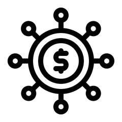 Gross Income Line Icon
