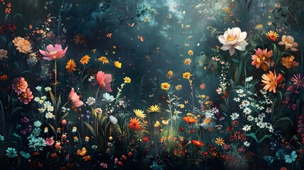 Obraz na płótnie Canvas Enchanted Garden of Transformative Wisdom