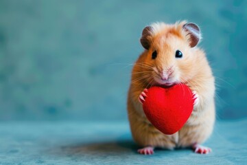 Adorable Hamster Love: Warm Hugs, AI Generative
