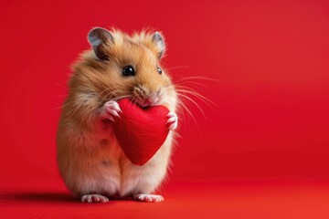 Tender Hamster Embrace: Pocket-Sized Love, AI Generative
