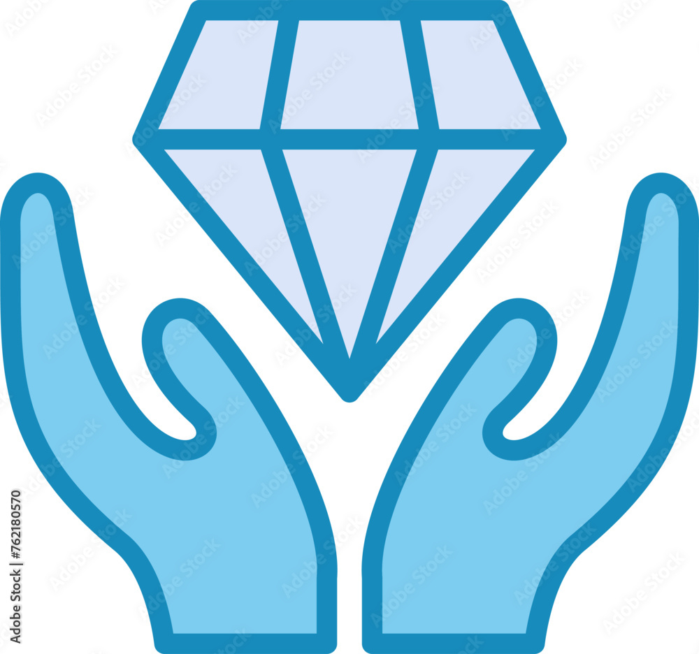 Sticker diamond vector icon