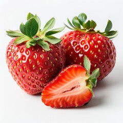 Strawberry On White Background, Illustrations Images