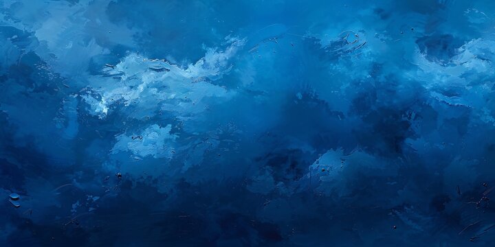 Abstract dark blue background with soft clouds