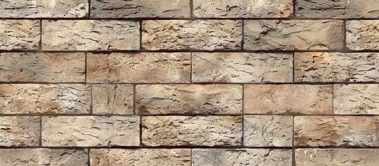 Light brown brick texture for interior wallpaper or covering.