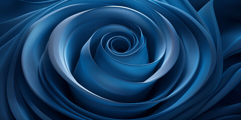 Schöne wellige Elemente in blau als Hintergrundmotiv, ai generativ