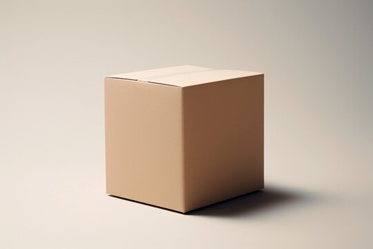 a brown box on a white surface
