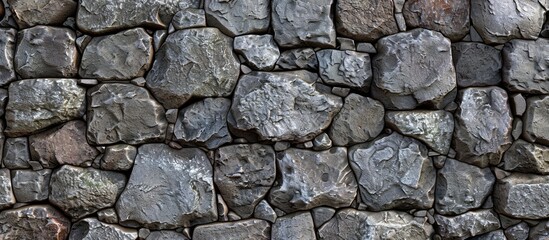 Granite boulder-created stone wall texture.