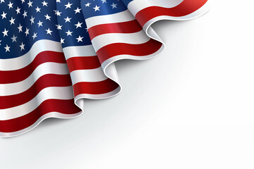 Amerikanische Fahne im edlen Design mit Platzhalter, ai generativ - obrazy, fototapety, plakaty