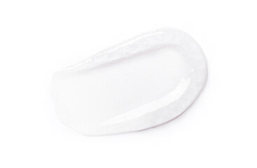 sample smear of cosmetic peeling gel oon a white background close-up