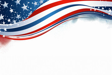 Amerikanische Fahne im edlen Design mit Platzhalter, ai generativ - obrazy, fototapety, plakaty