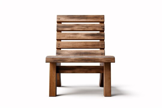a wooden chair with a white background