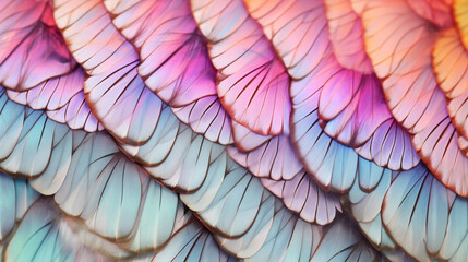 Translucent Butterfly Wings with Vibrant Gradient