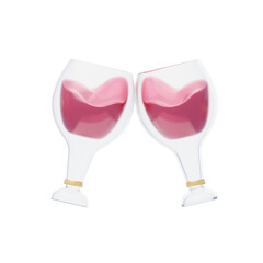 3D Cheers Icon Model Celebrate The Moment. 3d illustration, 3d element, 3d rendering. 3d visualization isolated on a transparent background