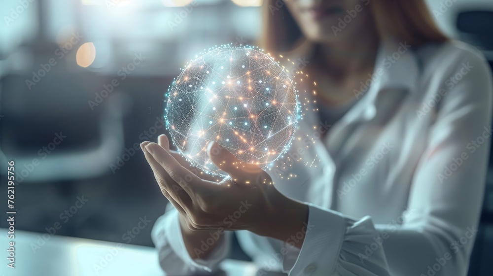 Aufkleber An artificial intelligence chatbot developed by OpenAI facilitates a business conversation with a smart AI. Artificial intelligence systems are the future.