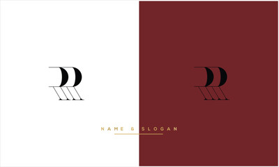 Obraz premium R, RR, Abstract Letters Logo monogram