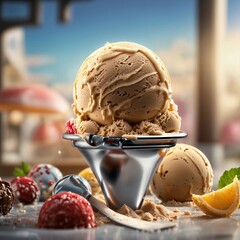 ice cream with chips