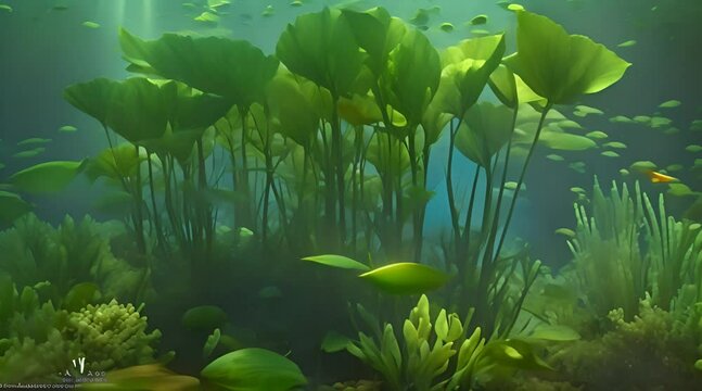 Underwater sea plant or sea weed