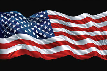 Amerikanische Fahne im edlen Design mit Platzhalter, ai generativ