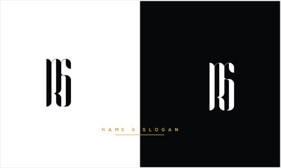 RS, SR, R, S, Abstract Letters Logo Monogram