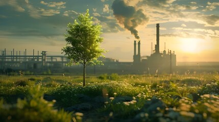 Obraz premium bad weather from pollution effect, Climate change concept