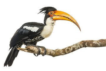 Fototapeta premium Knobbed hornbill (Rhyticeros cassidix) isolated on transparent background