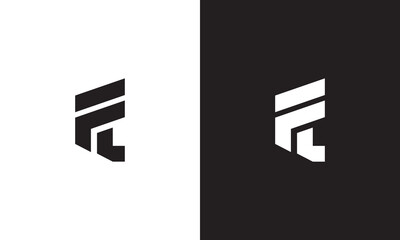 FL logo, monogram unique logo, black and white logo, premium elegant logo, letter FL Vector minimalist - obrazy, fototapety, plakaty