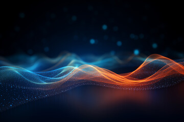 Obraz premium Abstract technology digital line electronic network data innovation concept background.