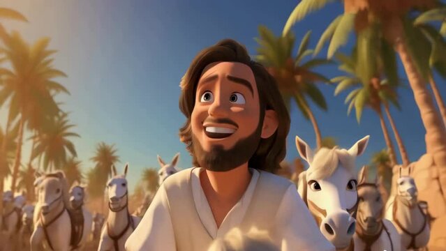 A man with a beard is smiling in front of a group of horses