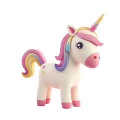 Magical unicorn with a pastel mane and tail, sparkling stars, bringing enchantment to a fantasy setting