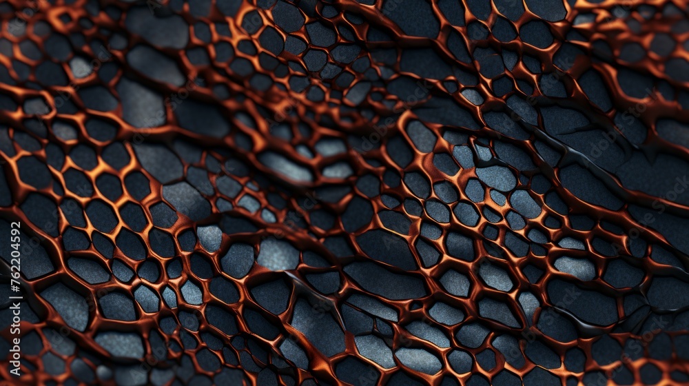 Leinwandbilder generative ai reticulated and intricate texture of reptile skin.