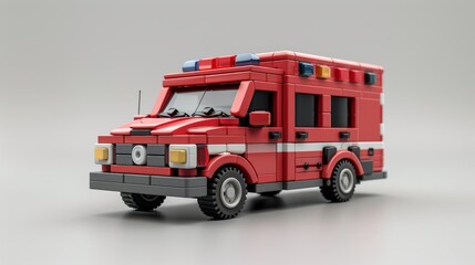 Fototapeta na wymiar Toy ambulance car at background.