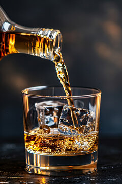 Pouring a glass of whisky