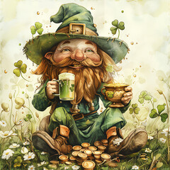 St. Patrick's day - Leprechaun - obrazy, fototapety, plakaty
