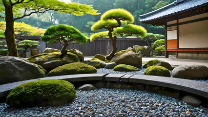 The Tranquility of a Japanese garden