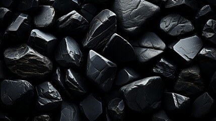 Black stone background. - obrazy, fototapety, plakaty
