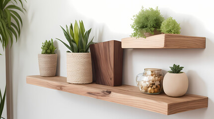 Rustic Wood Shelf: Natural Home Decor Display