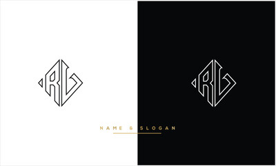 RV, VR,R , V .Abstract letters Logo monogram