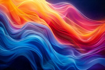 Vibrant Abstract Wave Background with Colorful Gradient Design for Creative Graphics and Artwork